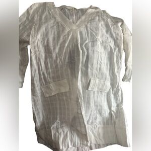 Pomander Place White Textured Swim Coverup